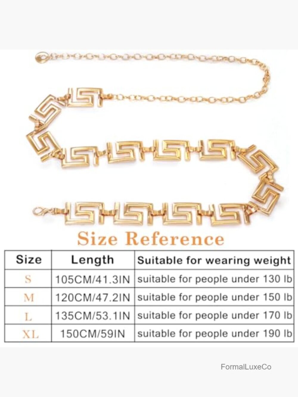 Waist Chain for Women Metal Belly Belt Adjustable Dress Vest Jeans - Picture 7 of 7